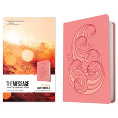 (英文圖書) The Message Deluxe Gift Bible (Leather-Look Pink and Gold Waves): The Bible in Contemporary ... Imitation Leather, NavPress Publishing Group, 英文, 仿皮