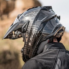 LS2 MX701 EXPLORER CARBON EDGE 彩繪 碳纖維複合材質 多功能越野安全帽, 碳纖黑
