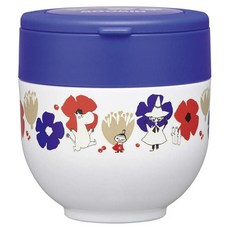 Skater 嚕嚕米摺疊手把保溫保冷食物罐 LDNO6AG, 1個, 540ml, 藍色 + 白色