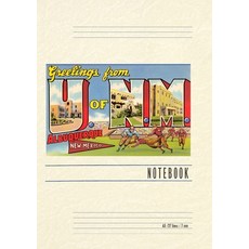 (英文圖書) Vintage Lined Notebook Greetings from UNM Albuquerque New Mexico 平裝版, Found Image Press, 英文