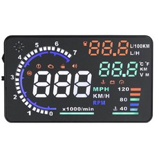 領先者 A8 彩色高清5.5吋HUD OBD2 汽車抬頭顯示器｜車用抬頭顯示器、多功能顯示、行車安全, 1套, OBD2系統