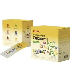 GNC 健安喜 優質兒童液體鈣加袋裝 30 包, 1個, 450ml