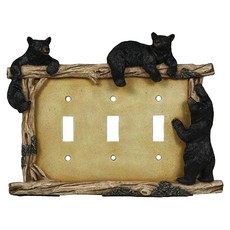 Rivers Edge 熊三孔開關插座蓋, 1個