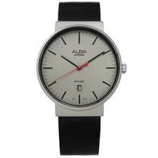 ALBA 雅柏 簡約時尚腕錶(AS9H45X1)43mm，黑色皮革錶帶，VJ42-X269Z/SK006