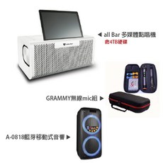 金嗓 Golden Voice all Bar 多媒體點唱機豪華組(含4TB硬碟) [含無線mic組及藍芽喇叭], 詳見包裝