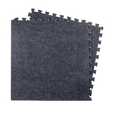 JoyceMats 巧拼地墊 40x40cm 加厚磨毛防滑防水地墊, 深灰, 1個