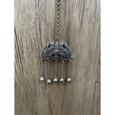 仿古銀鈴鐺配件 紋銀合金飾品, 短版-2