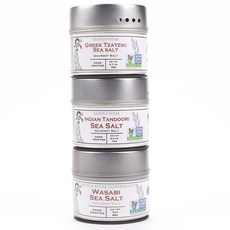 GUSTUS VITAE 鹽 3種, 希臘木炭 76g + 印度唐杜里 74g + 芥末 86g, 1個