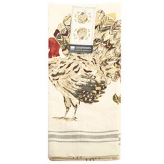 now DESIGNS 圖案印花棉質廚房毛巾, 1個, 假日火雞