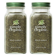 Simply Organic 黑胡椒粉, 2個, 65g