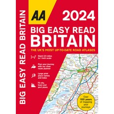 (英文圖書) AA Big Easy Read Atlas Britain 2024 Spiral Spiral, AA Publishing, 英文, 螺旋裝