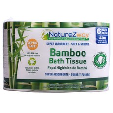 Nature's Way Bamboo廁用捲筒衛生紙, 400張, 6捲