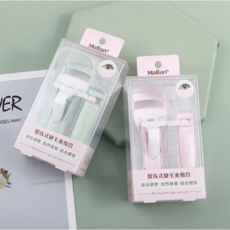 Malian瑪莉安 按壓式睫毛夾組合 迷你局部睫毛夾 新手適用不夾肉 粉色, 1個, 粉色(睫毛夾+局部睫毛夾)