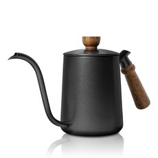 CUG 經典手沖壺 600ml 細口咖啡壺 掛耳咖啡手沖壺, 1個, SUS304食品級高級不銹鋼、雞翅木