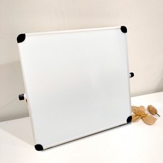 懷特博 桌面支架小白板, 銀框單面 全白白板 25x25cm