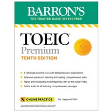 (英文圖書) Toeic Premium: 6 Practice Tests + Online Audio Tenth Edition 平裝版, Barrons Educational Services, 英文