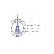 paris France postage stamp creative blank page journal 精裝版, Blurb, 英文