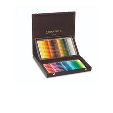 CARAN D'ACHE PRISMALO Aquarelle高級水溶性色鉛80色木盒裝, 詳見包裝, 1個