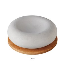 日本直送 精油擴香石 附木盤底座, 灰色