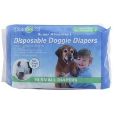 Clean Go Pet 寵物狗用尿布, 1包, 小號（25.4 x 48.3 厘米）, 10片