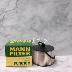 MANN 福特 FOCUS MK2/MK2.5 2.0 05-12 TDCI 柴油濾芯 PU1018X, 1個