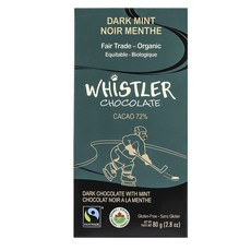 WHISTLER CHOCOLATE 黑薄荷巧克力棒, 1盒, 80g
