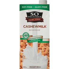 SO DELICIOUS 腰果奶飲料不加糖, 946ml, 1瓶