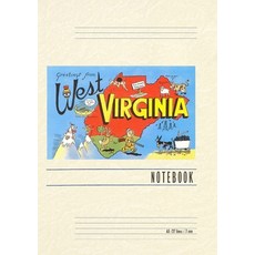 (英文圖書) Vintage Lined Notebook Greetings from West Virginia Map 平裝版, Found Image Press, 英文