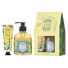 yuRuRITO Hand Care洗手液+護手霜組 金木犀桂花香, 1組