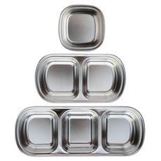 不鏽鋼醬料碟 - 多格分裝調味碟 家用小菜碟 戶外烤肉必備, 一格, 1個