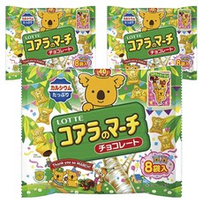LOTTE 樂天 小熊餅 小熊餅乾 巧克力口味 8包入, 3個, 96g