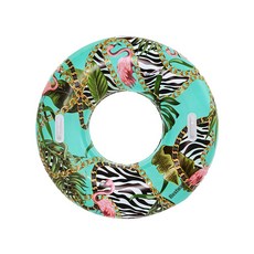 Bestway 45吋紋風格大泳圈36302 成人泳圈 時尚紋風格設計 加大尺寸 輕巧易攜帶, 彩色