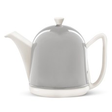 Bredemeijer 陶瓷舒適曼托茶壺, 1L, 白色+雲灰色