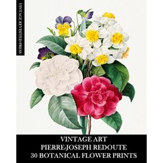 (英文圖書) Vintage Art: Pierre-Joseph Redoute: 30 Botanical Flower Prints: Flora Ephemera for Framing H... 平裝版, Blurb, 英文