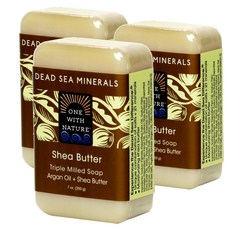 ONE WITH NATURE 海鹽乳木果油礦物三重溫和香皂, 3個, 200克