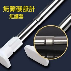 BO雜貨 多用途不鏽鋼伸縮桿 免打孔浴簾桿門簾桿, 銀色, 1個