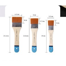 Giorgione專業油畫板刷 油畫 壓克力 蝶古巴特, 專業尼龍板刷套裝(3支裝)