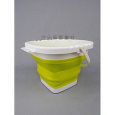 【汶采】W伸縮洗筆桶-藍/橘/綠(17*22cm /3 L) 多功能 外出寫生 攜帶方便 水彩 國畫 筆洗, 綠