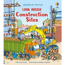 (英文圖書)Look Inside Construction Sites Board Books, Usborne Books, 英文, 硬頁書