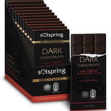 Solspring 黑巧克力 60% 可可濃鬱榛果口味, 85g