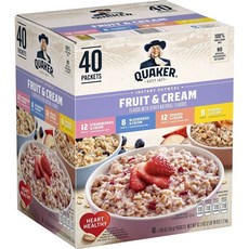 QUAKER 桂格 即食燕麥片組 水果奶油風味, 40入, 30g