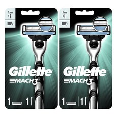 Gillette 吉列 Mach3鋒速系列刮鬍刀, 2個, 1入