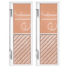 e.l.f. 臉部雙色打亮+腮紅 4.6g, 2入, White Peach
