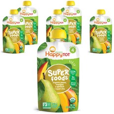 Happy BABY 綜合果昔, 菠菜芒果梨子口味, 120g, 6包