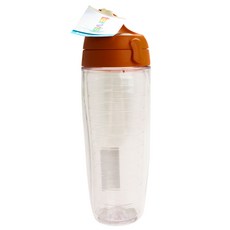 Tervis 彩色透明雙壁便攜水壺, 709.76毫升, 橙色+透明