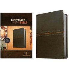 (英文圖書) Every Man's Bible NLT (Leatherlike East-West Grey) Imitation Leather, Tyndale House Publishers, 英文, 人造皮革