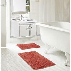 RT designer's collection Alti Ashby 雪尼爾沐浴防滑墊 2 件套, 1個, 珊瑚