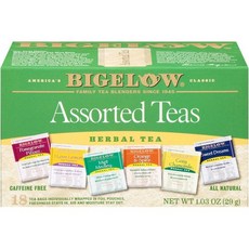 Bigelow 綜合無咖啡因草本茶組 6種, 1.6g, 18包, 1組
