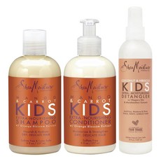 Shea Moisture 孩童用滋養洗髮精+滋養護髮素+順髮噴霧組, 1組
