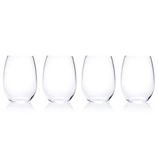 MIKASA 水晶無柄透明玻璃酒杯 4入, 4件, 584.1毫升